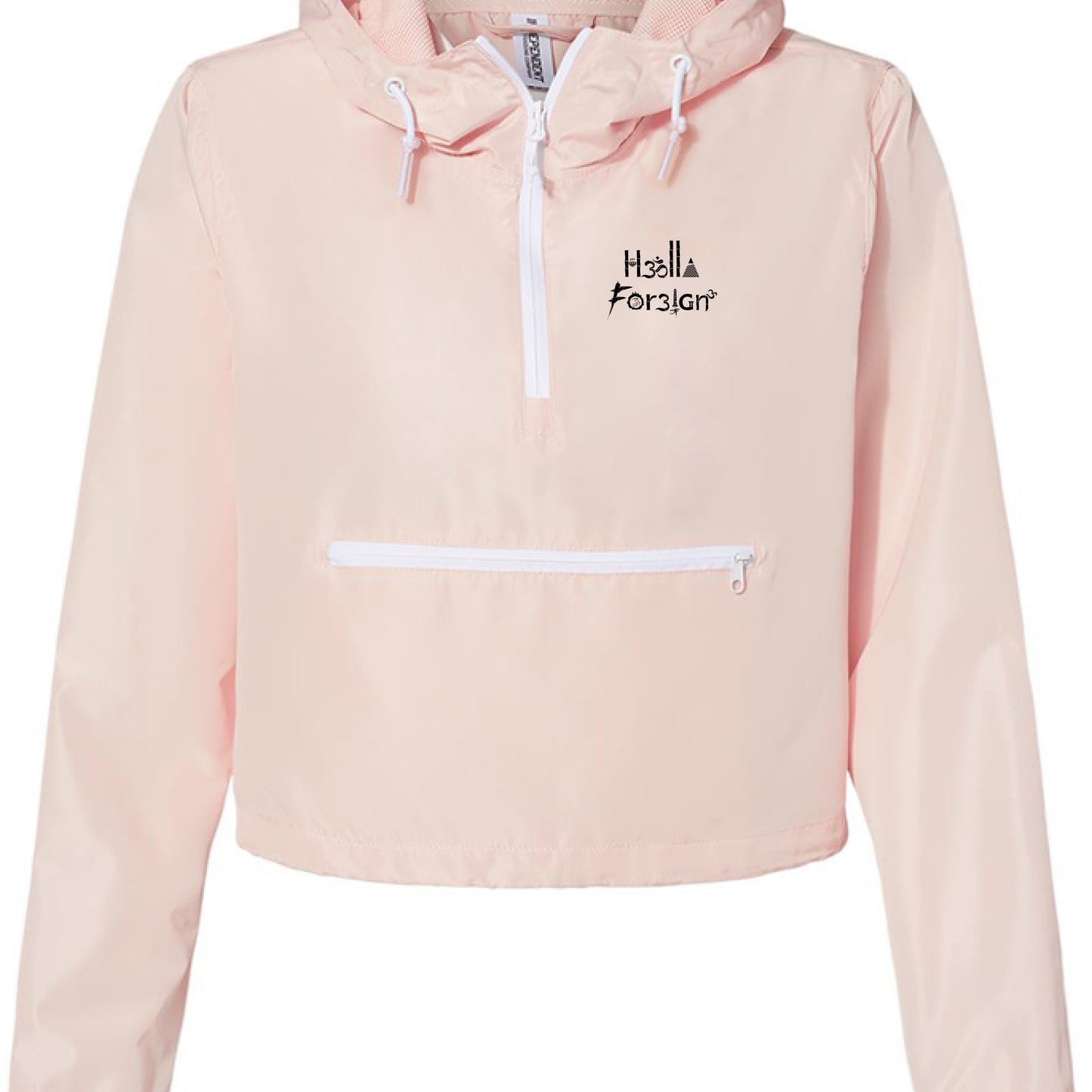 Blush/ White Zipper - FRONT