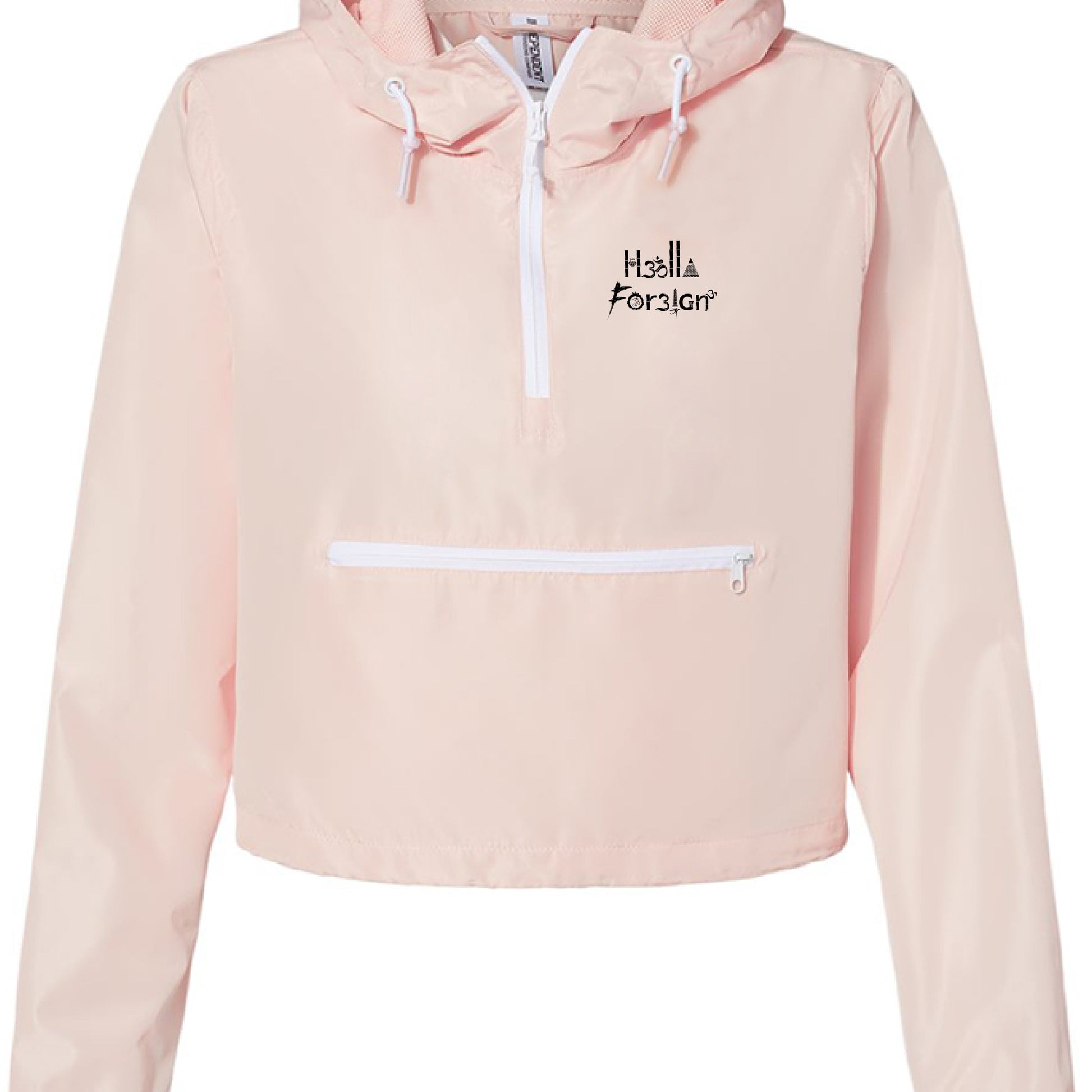 Blush/ White Zipper - FRONT